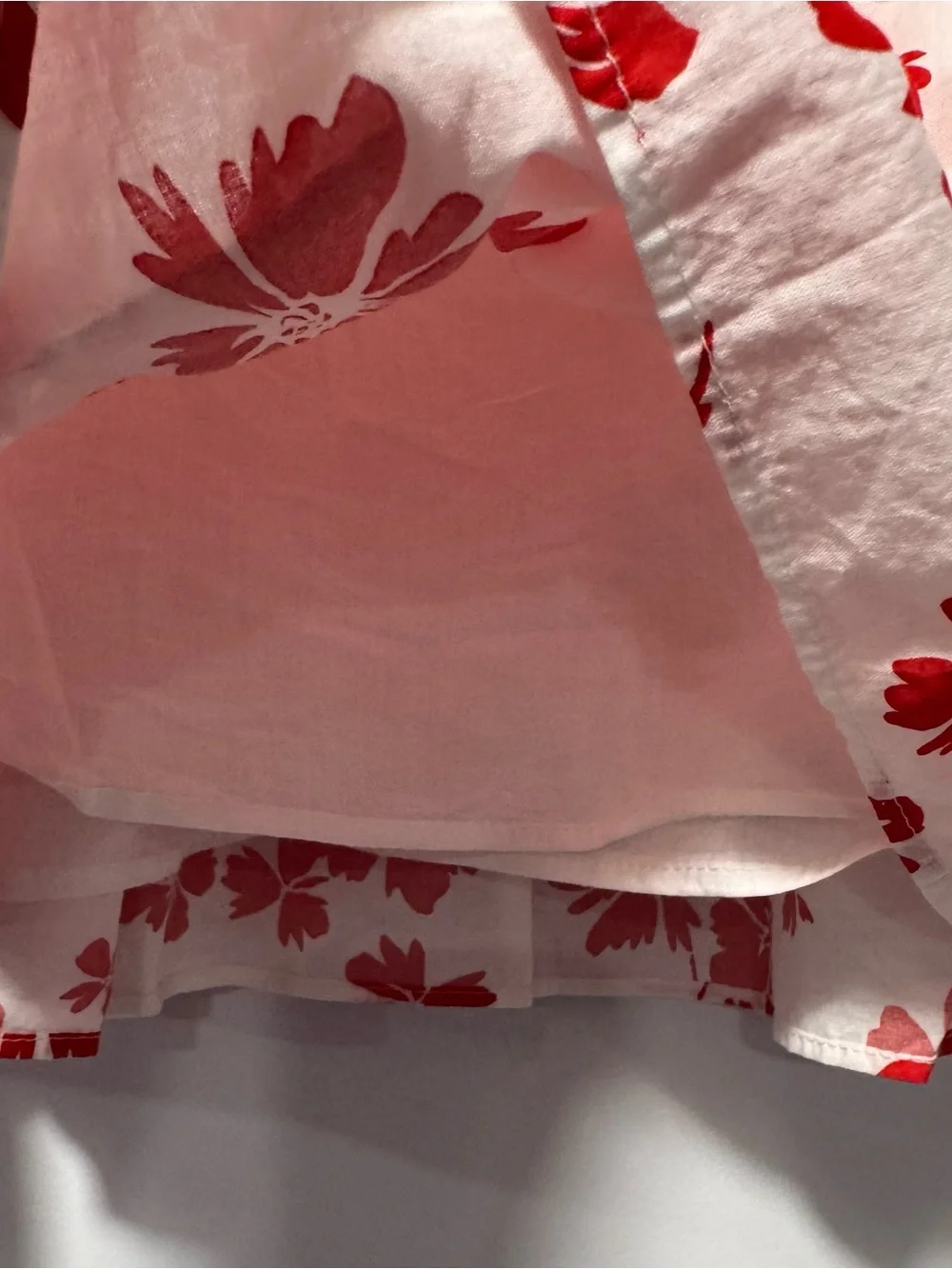 J. Crew Red Floral Mini Skirt on Cream - Picture 4 of 11